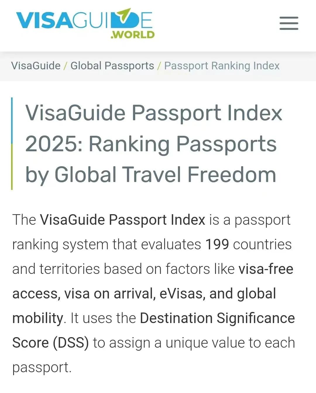 2025全球护照指数排名出炉！看看有没有你想去的国家！ - 移民动态
